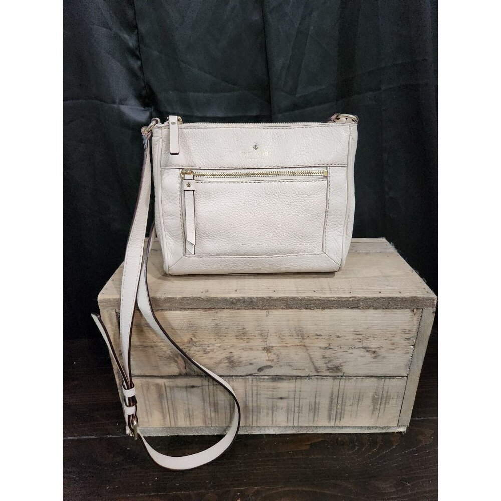 Kate Spade New York Sadie Cream Pebble Leather Crossbody Bag